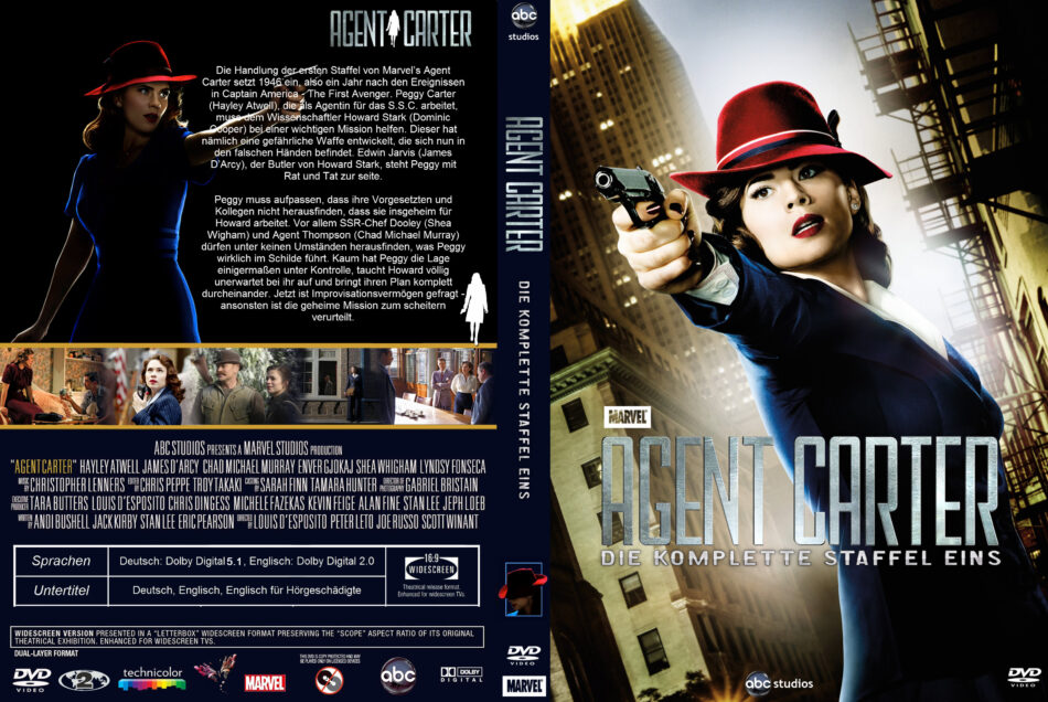 Agent Carter Staffel 1 Dvd Cover Labels 15 R2 German Custom