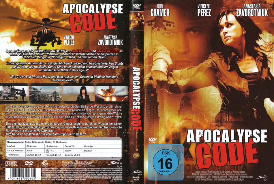 Apocalypse Code dvd cover & label (2007) R2 German