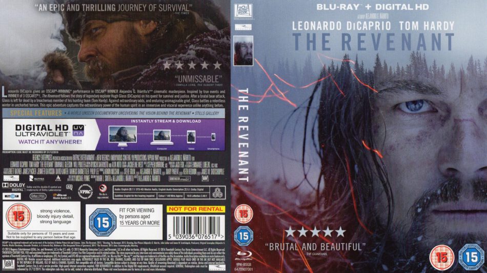 The Revenant blu-ray cover (2015) R2