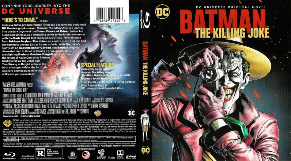 Batman The Killing Joke blu-ray cover (2016) R1