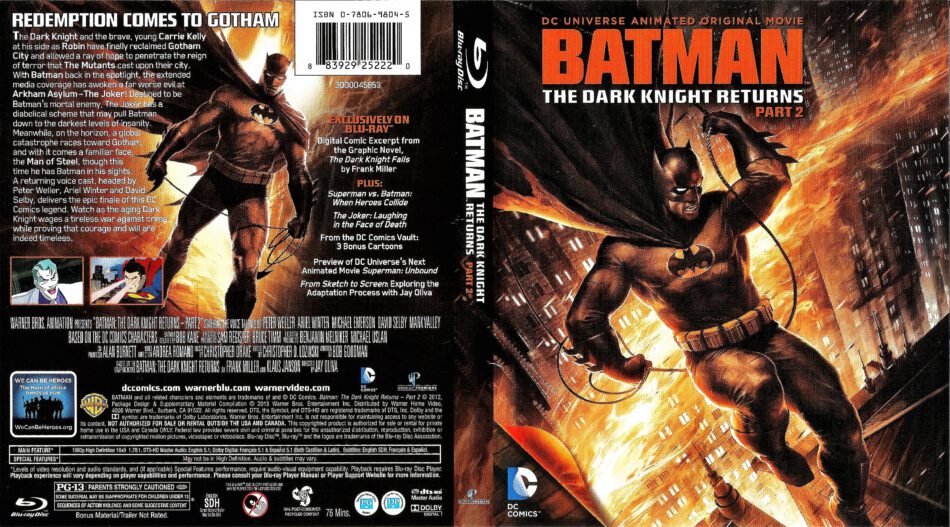 Batman The Dark Knight Returns, Part 2 blu-ray cover (2013) R1