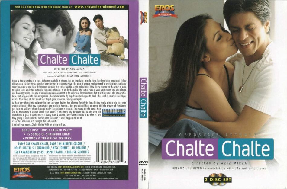 Chalte Chalte - Wohin das Schicksal uns führt (2003) R2 German Cover ...