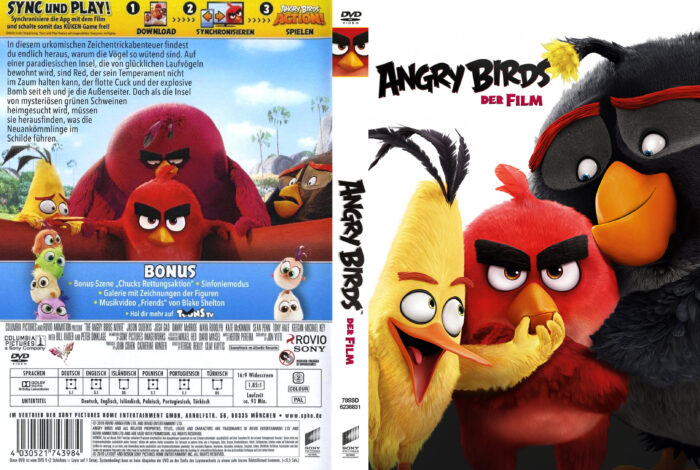 Angry Birds - Der Film dvd cover & label (2016) R2 German