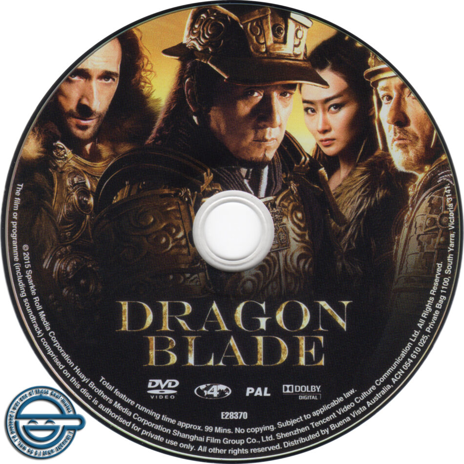 Dragon Blade dvd label (2015) R4