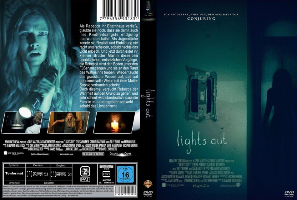 Lights Out Dvd Cover 2016 R2 German Custom