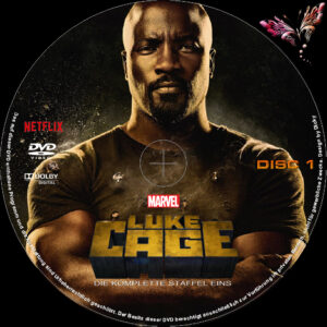 Luke Cage Staffel 1 dvd cover & labels (2016) R2 German Custom