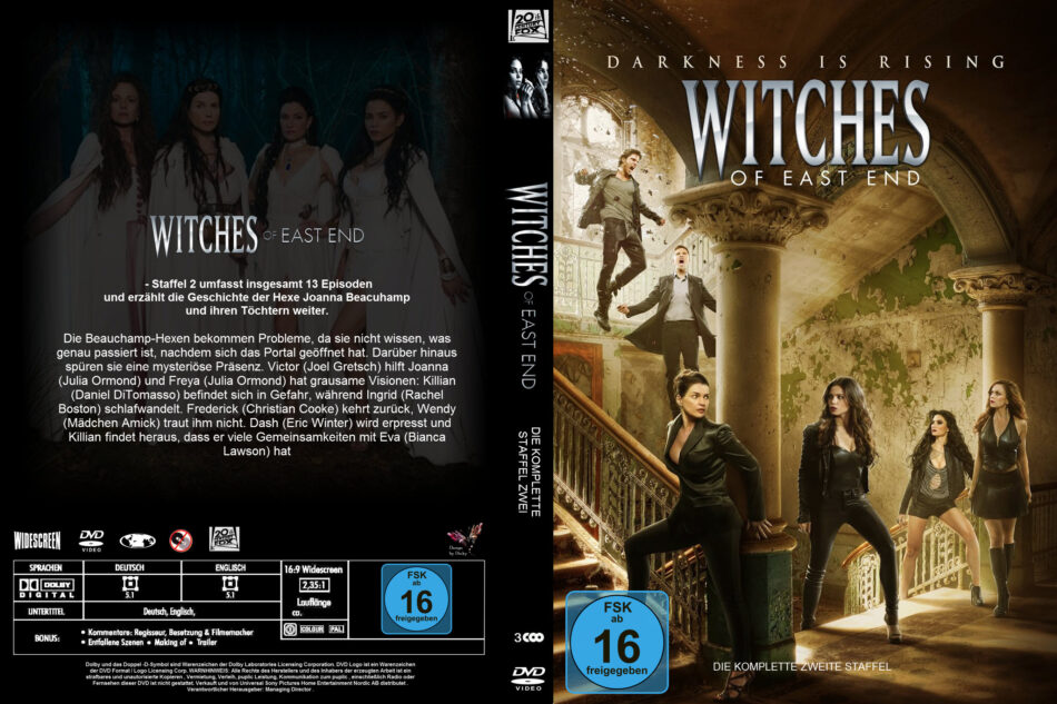 Witches of East End Staffel 2 dvd cover & labels (2014) R2 German Custo...