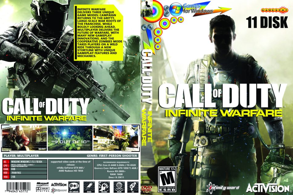 Call Of Duty Infinite Warfare Dvd Cover 2016 Pc Custom