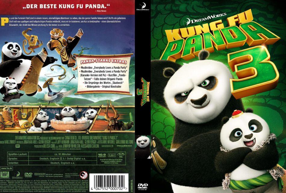 Kung Fu Panda 3 dvd cover  R2 GERMAN Custom