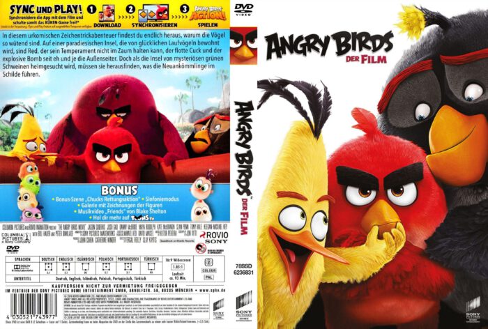 Angry Birds - Der Film dvd cover (2016) R2 GERMAN