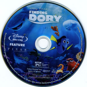 Finding Dory blu-ray cover & labels (2016) R1