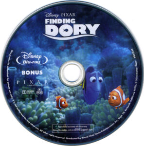 Finding Dory blu-ray cover & labels (2016) R1