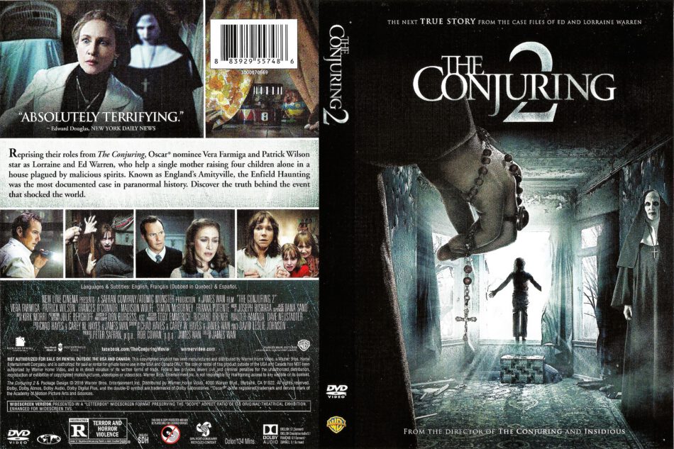 Tweede leerjaar verbrand Justitie The Conjuring 2 dvd cover (2016) R1