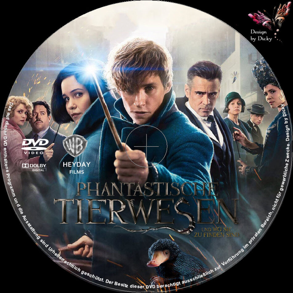 Phantastische Tierwesen und wo sie zu finden sind dvd cover & labels ...