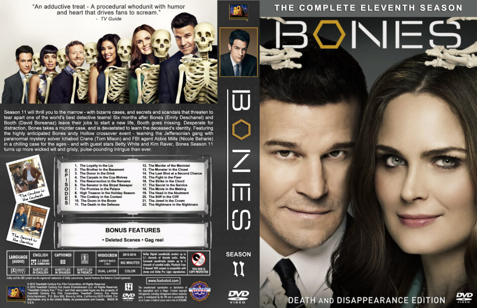 Bones Season 11 Dvd Covers Labels 16 R1 Custom