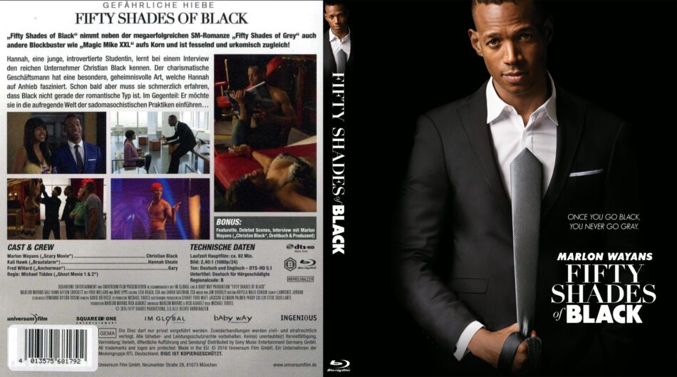 Fifty Shades Of Black Blu Ray Cover 16 R2 German Custom