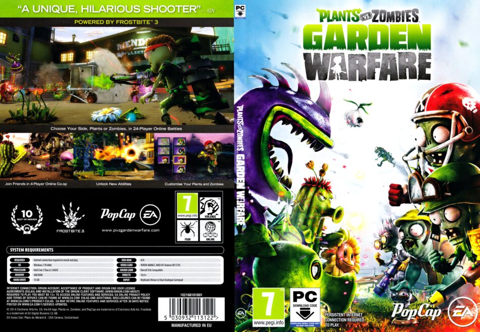 Plants Vs Zombies Garden Warfare Dvd Cover 2014 Pc