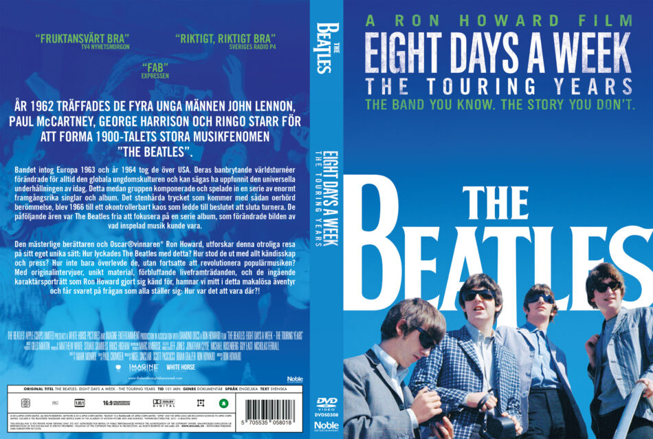 The Beatles Eight Days A Week Dvd Cover 16 R2 Swedish