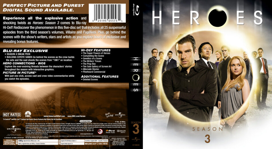 Heroes Season 3 Blu Ray Cover 08 09 R1