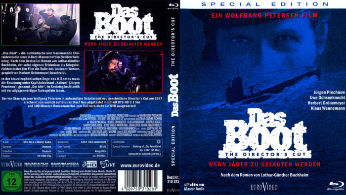 Das Boot blu-ray covers (1985) R2 German