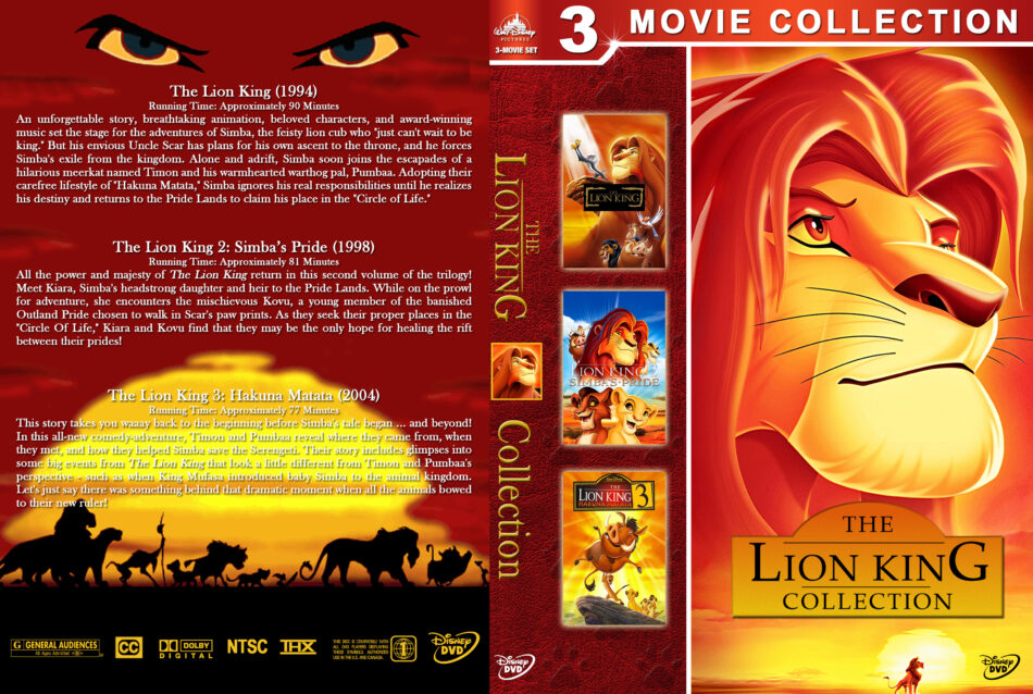 The Lion King Collection dvd cover (1994-2004) R1 Custom