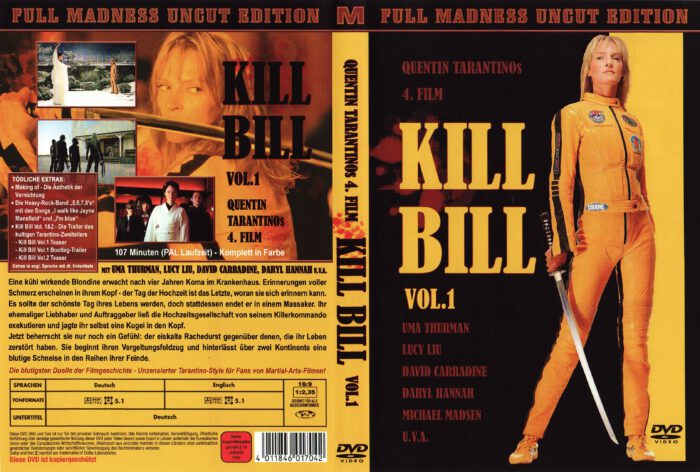 Kill Bill Vol. 1 (Full Madness Uncut Edition) dvd covers (2003) R2 GERMAN