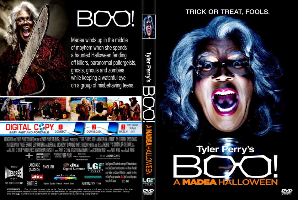 Boo-A Madea Halloween dvd cover & label (2016) R1 CUSTOM.