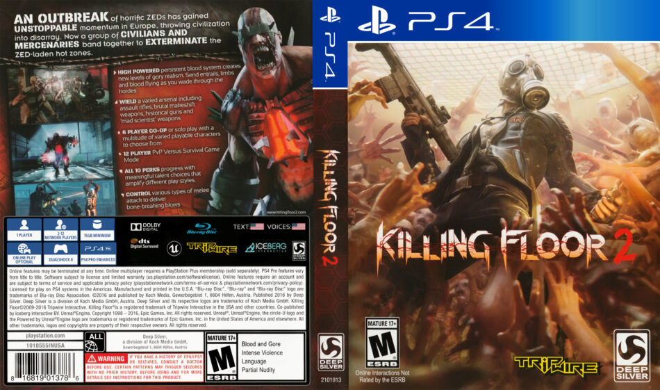 Killing Floor 2 Dvd Cover 2016 Usa Ps4