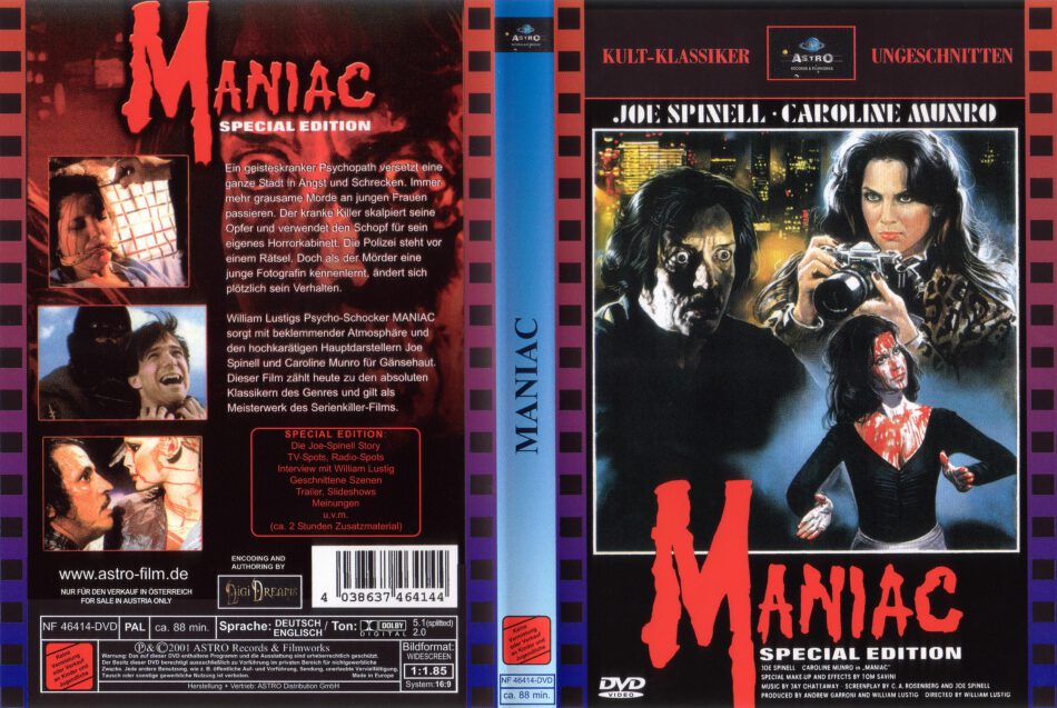 Maniac (1980) R2 GERMAN DVD Cover.