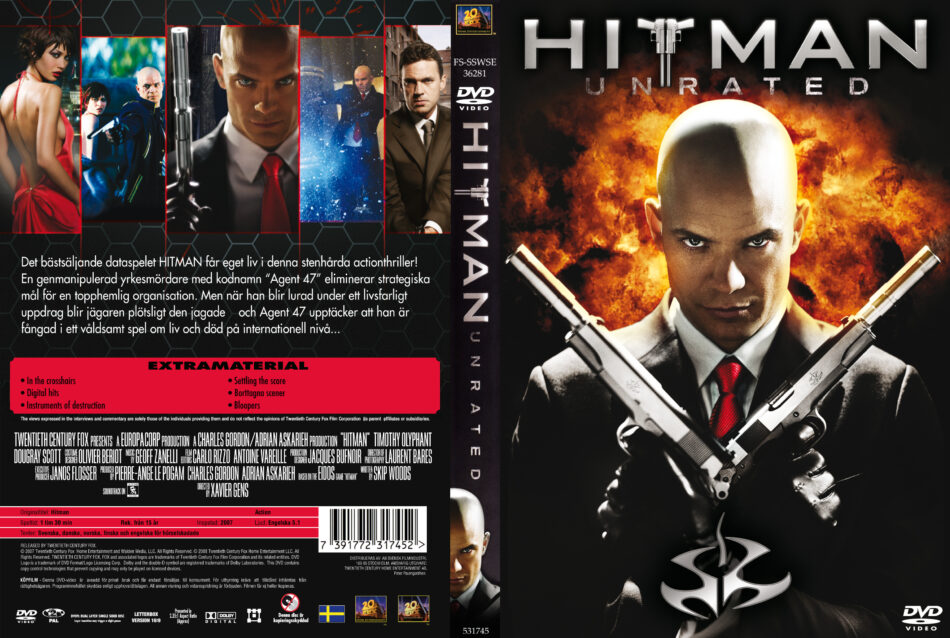 Embassy mill Systematically Hitman dvd cover & custom label (2007) R2 Swedish