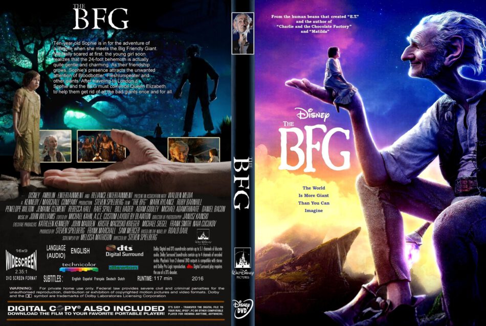 The Bfg Dvd Cover Label 2016 R1 Custom