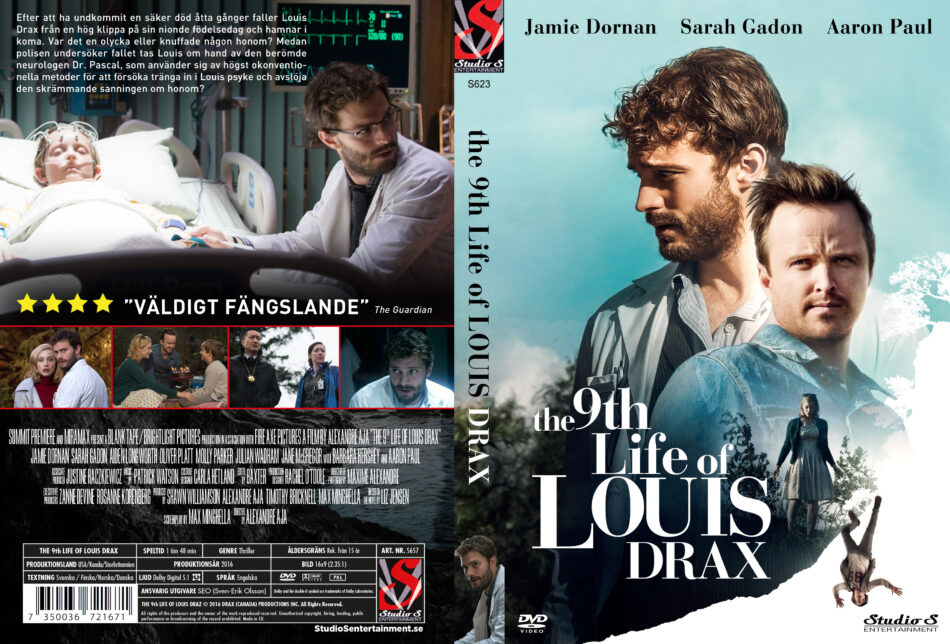 The 9th Life of Louis Drax dvd cover & label (2016) R2 Swedish Custom