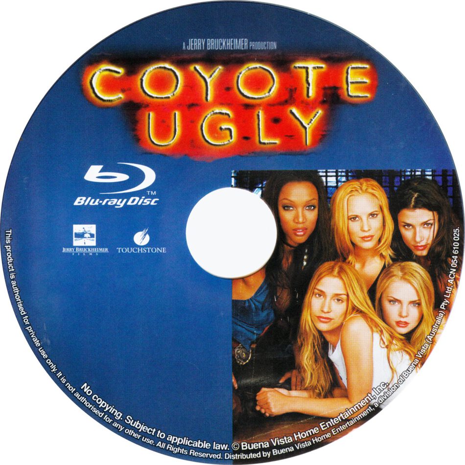 Coyote Ugly blu-ray label (2000) R2 Dutch