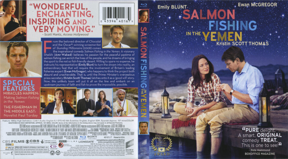 Salmon Fishing In The Yemen blu-ray cover & label (2011) R1