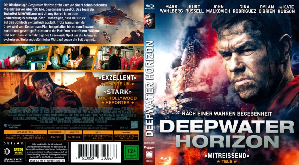 Deepwater Horizon blu-ray cover (2016) R2 German Custom