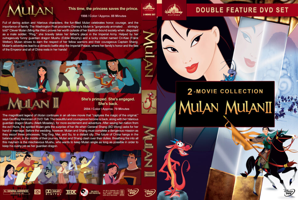 Mulan Double Feature Dvd Cover 1998 04 R1 Custom V3