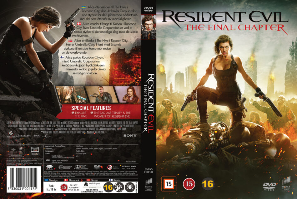 Resident Evil The Final Chapter Dvd