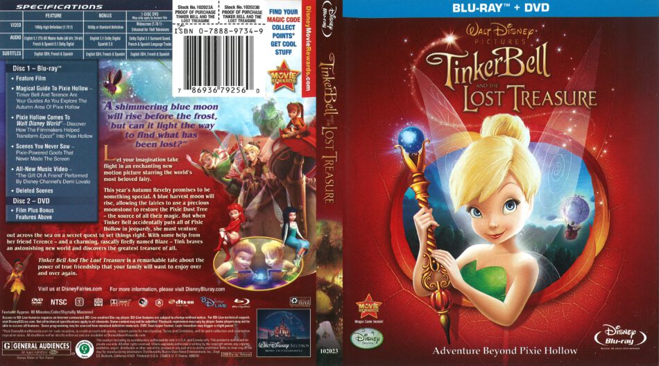 Tinkerbell And The Lost Treasure Blu Ray Cover 09 R1