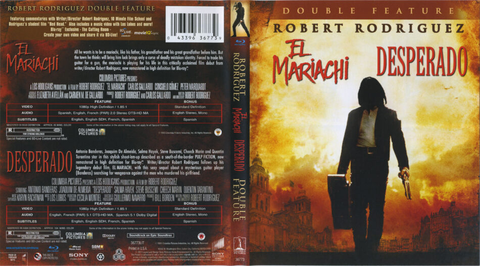 El Mariachi Desperado Blu Ray Cover Label 2011 R1