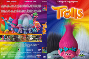 Trolls dvd cover & label (2016) R1 Custom