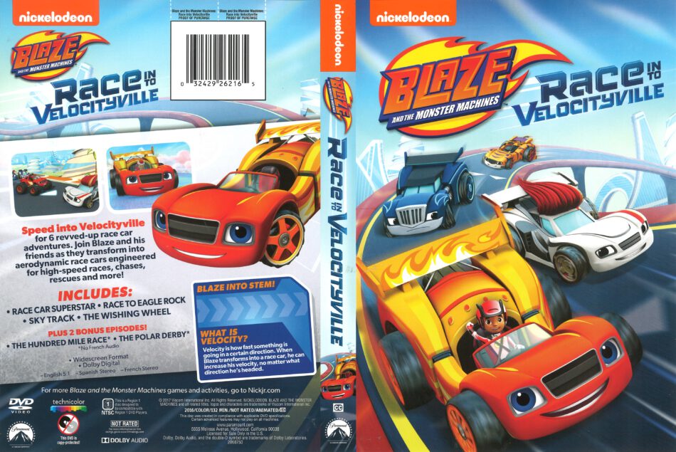 Blaze and the Monster Machines: Race into Velocityville dvd cover (2016) R1...