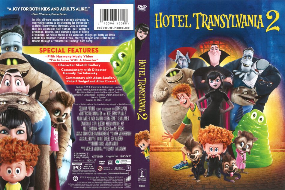 Hotel Transylvania 2 dvd cover (2015) R1