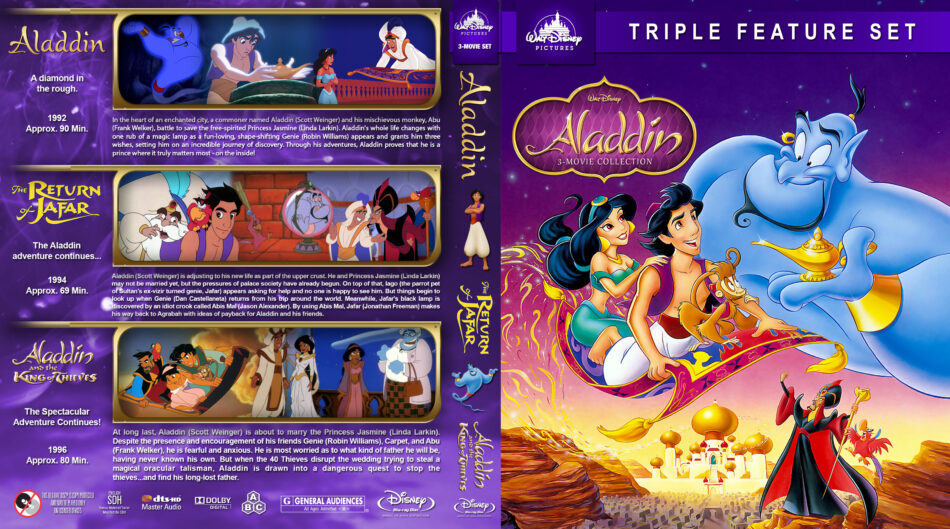 Aladdin Collection Blu Ray Cover 1992 1996 R1 Custom