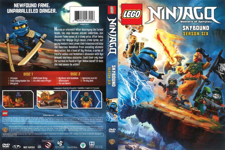 Lego Ninjago Masters Of Spinjitsu Season 6 Skybound Dvd Cover