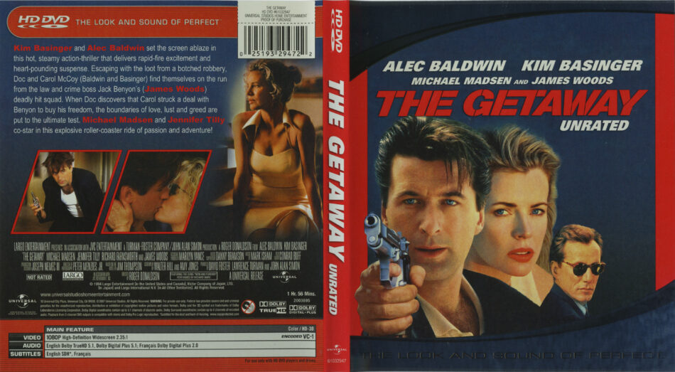 The Getaway HD DVD Cover & Label (1994) R1