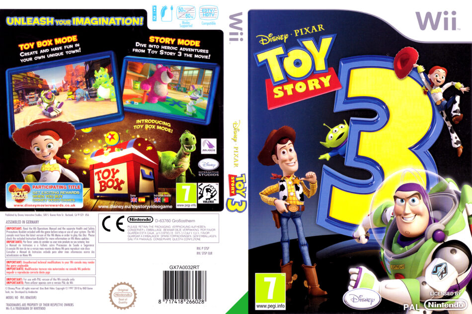 Toy Story 3 Dvd Cover And Label 2010 Pal Wii