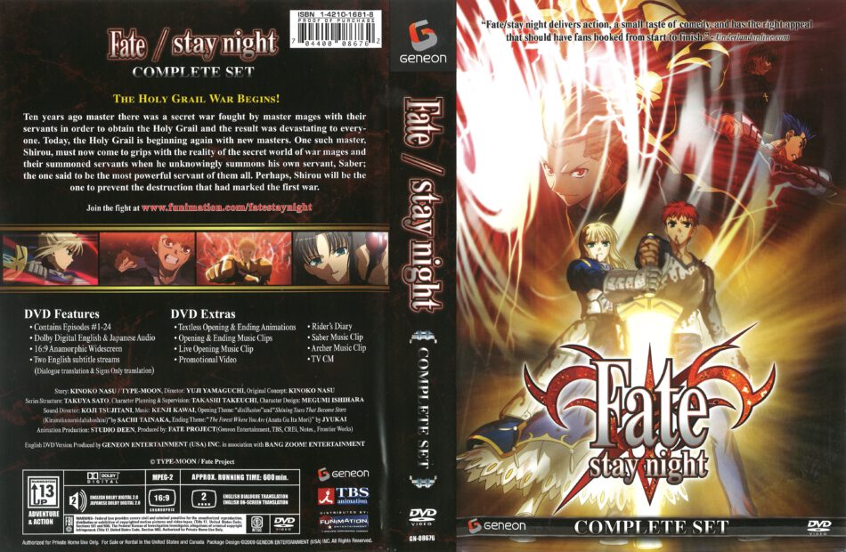 Fate Stay Night Complete Set Dvd Cover 09 R1