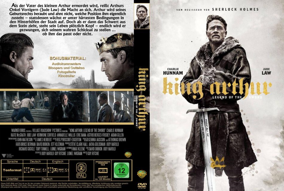 King Arthur Legend Of The Sword Dvd Cover 2017 R2 German Custom