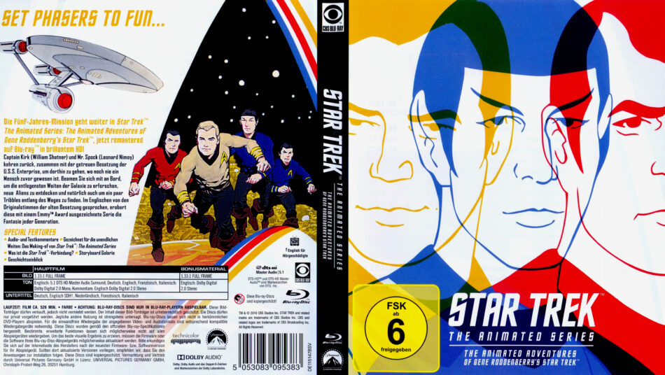 Star Trek: The Animated Series blu-ray cover (2016) R2 German