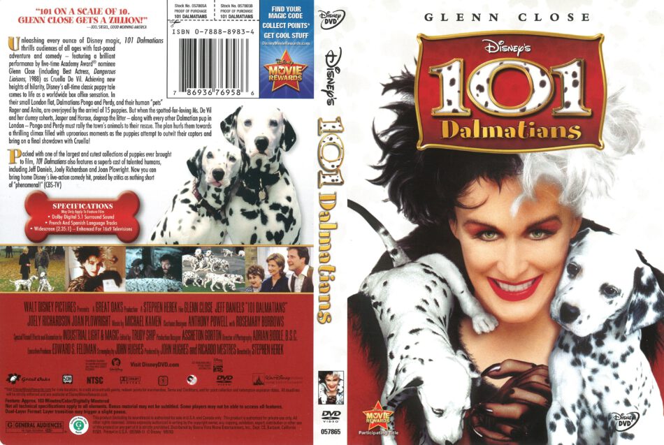 101 Dalmatians Dvd Cover 1996 R1